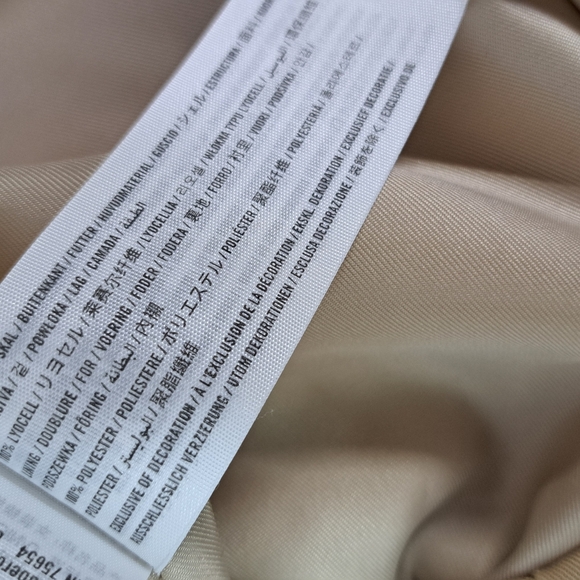 Abercrombie & Fitch Tan Short Belted Trench Coat Size Small - Picture 11 of 14